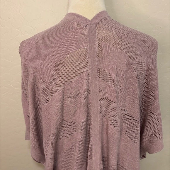 Lululemon Find Your Light Wrap Heathered Mauve Open Front Mesh Kimono Cardigan - Picture 8 of 15
